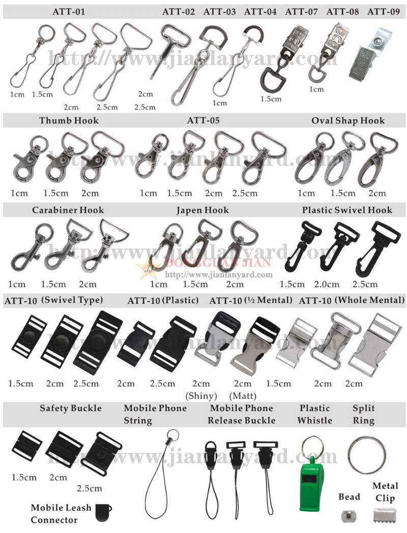 Metal and Plastic Accessories
