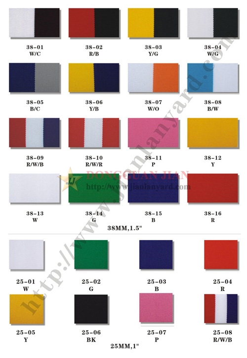 Ribbon Color Guide